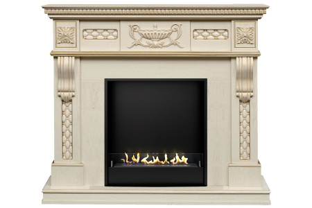 Биокамин в портале Firezo Corsica Слоновая кость с патиной