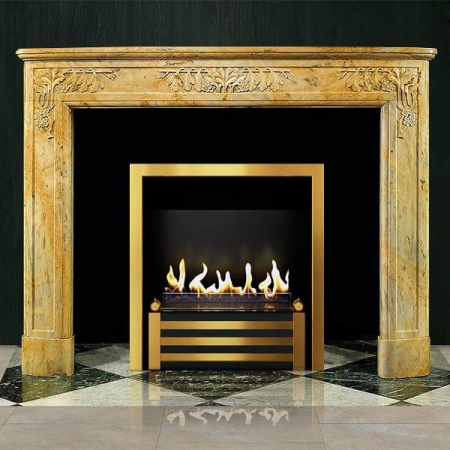 Биокамин в мраморном портале Firezo Realtà