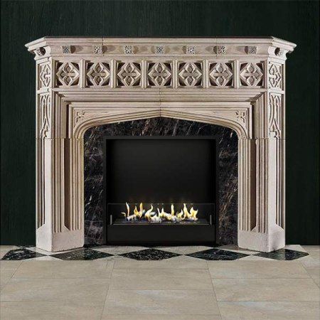 Биокамин в мраморном портале Firezo PelleDoca
